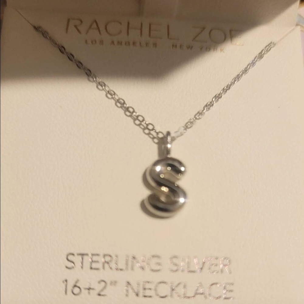 Rachel Zoe Sterling Silver 'S' Necklace